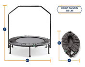 best fitness trampoline with handle, fitness trampoline with bar, foldable fitness trampoline supplier