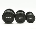 Rubber Coated Dumbbell Round Head 2.5 - 50 kg, Round Head Fixed Dumbbells Comfortable Grip supplier