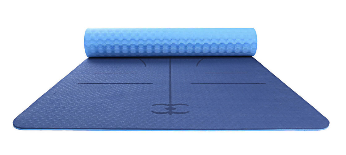 yoga mat with position lines, yoga mat with alignment lines, yoga mat with line supplier