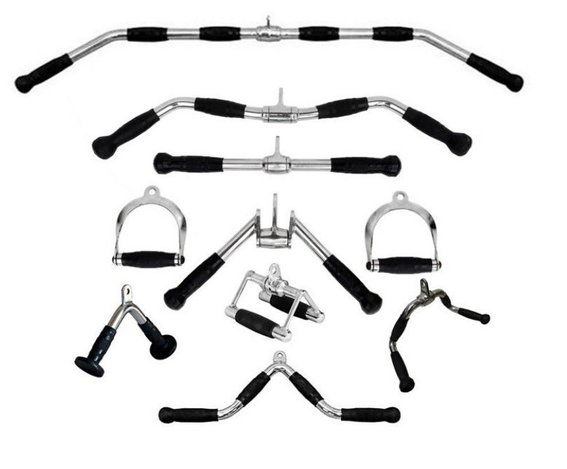triceps v bar, tricep press down v bar attachment, tricep V-bar with rubber handgrips supplier